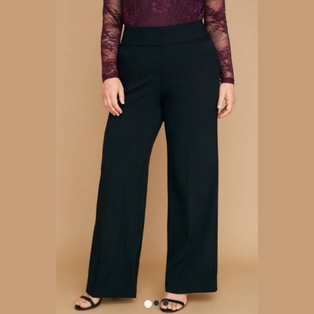 New Lane Bryant The Allie Black Wide Leg Pant